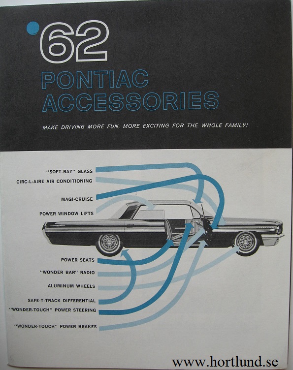 1962 Pontiac Accessories broschyr