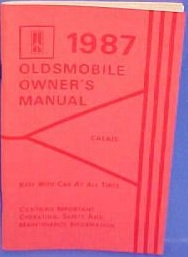 1987 Oldsmobile Calais Owner's Manual