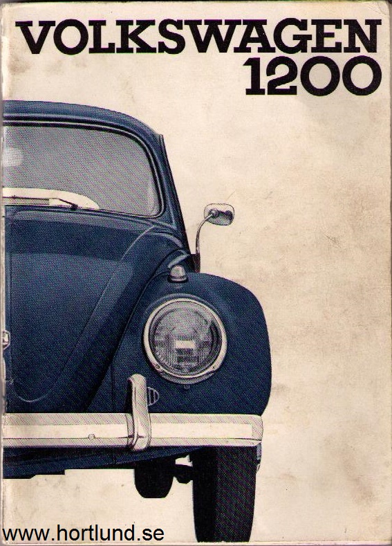 1963 Volkswagen VW 1200 Instruktionsbok