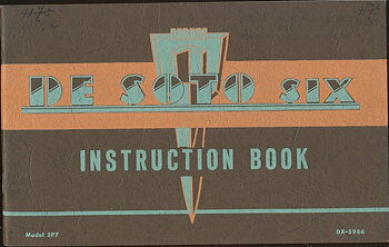 1939 De Soto SP7 Instruction Book
