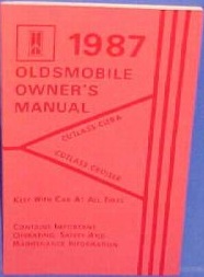 1987 Oldsmobile Cutlass Ciera and Cutlass Cruiser Owner's Manual