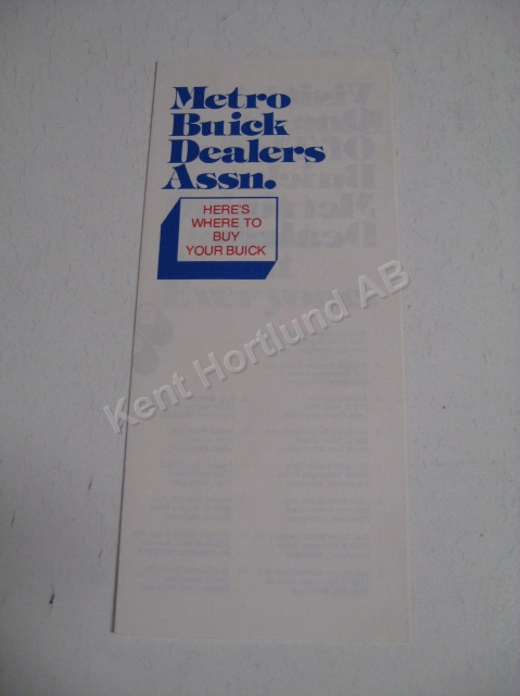 1981 Buick Försäljningsbroschyr
