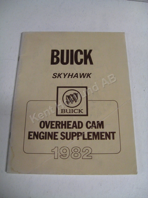 1982 Buick Skyhawk overhead cam engine supplement