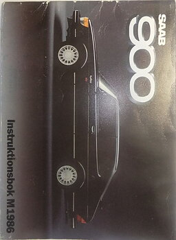 1986 SAAB 900 Instruktionsbok