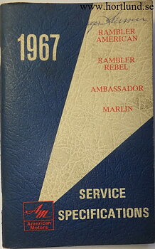 1967 AMC och Rambler Service Specifications