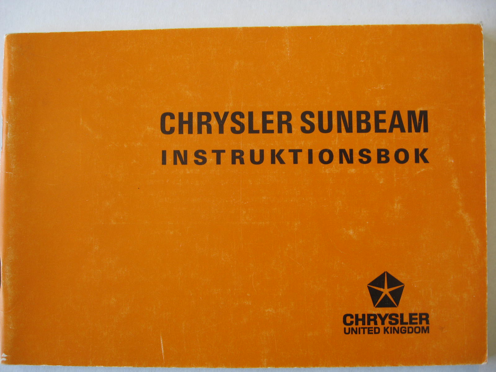 1977 1978 Chrysler Sunbeam Instruktionsbok