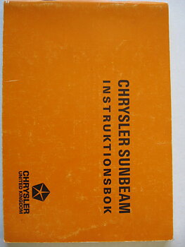 1977 1978 Chrysler Sunbeam Instruktionsbok