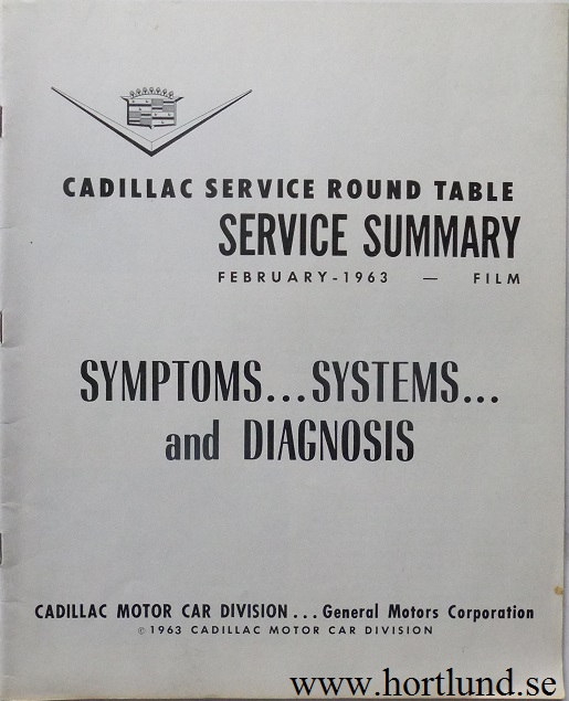 1963 Cadillac Service summary February 1963