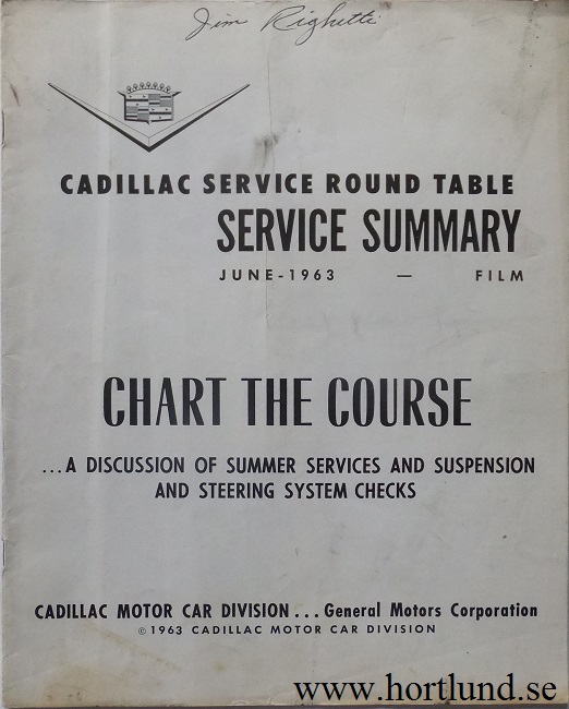 1963 Cadillac Service summary June 1963