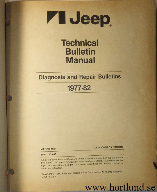 1977-1982 Jeep Technical Bulletins - 2