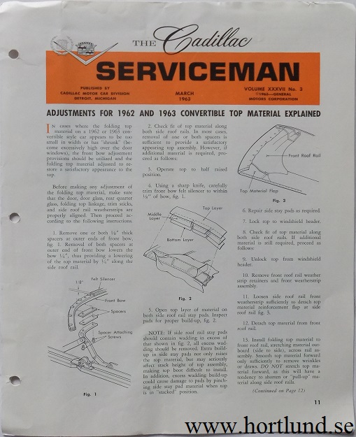 1963 Cadillac Serviceman March