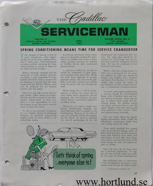 1963 Cadillac Serviceman April