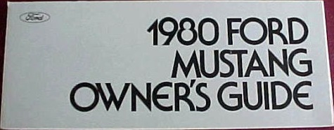 1980 Ford Mustang Owner's Manual