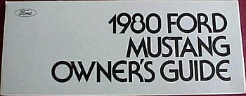 1980 Ford Mustang Owner's Manual