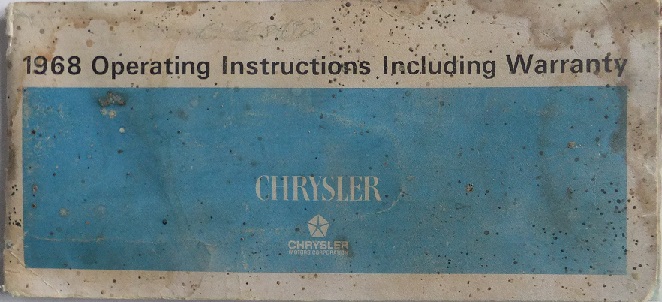 1968 Chrysler Operating Instructions