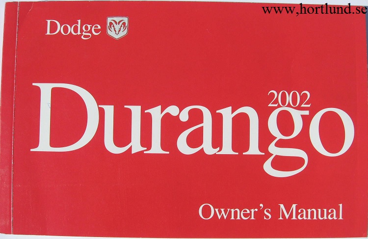 2002 Dodge Durango Owner's Manual