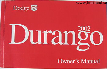 2002 Dodge Durango Owner's Manual