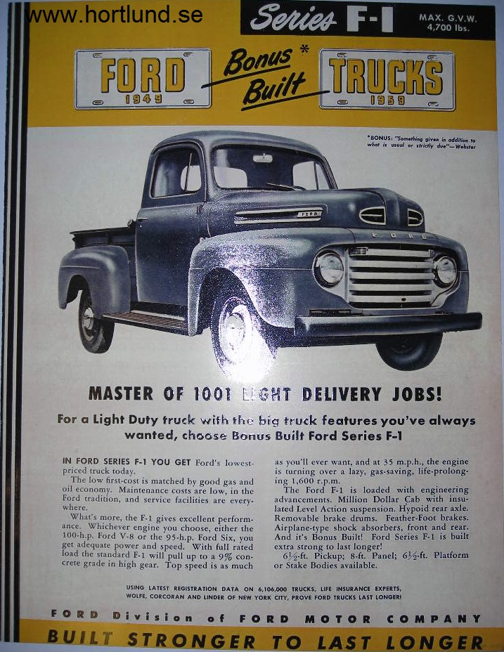1949 Ford F-1 Truck broschyr