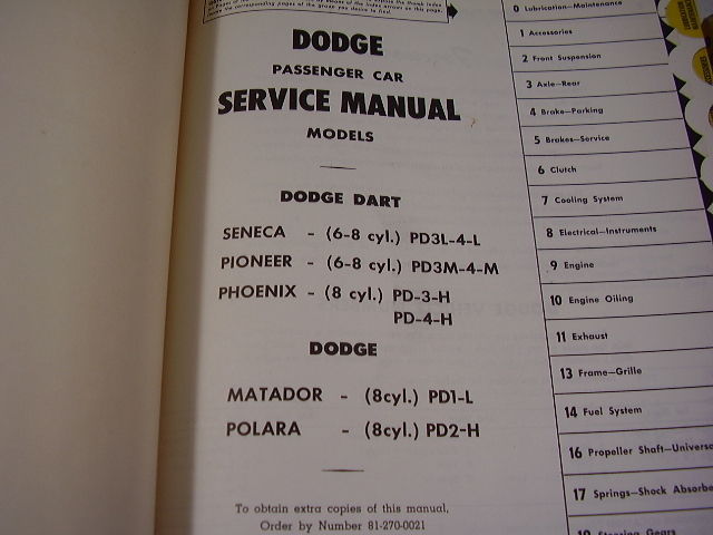 1960 Dodge Service Manual - 2