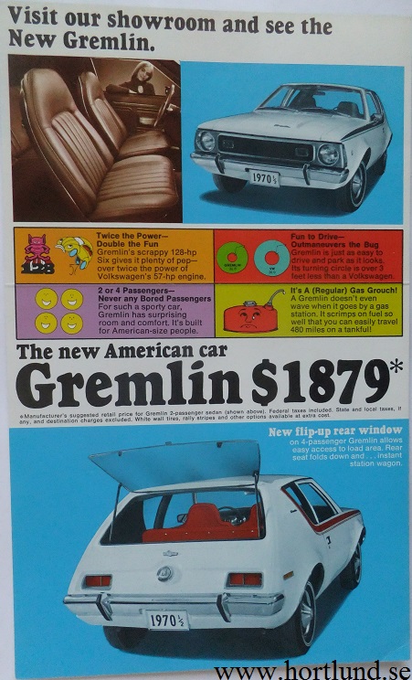 1970 AMC Gremlin broschyr Let us show...