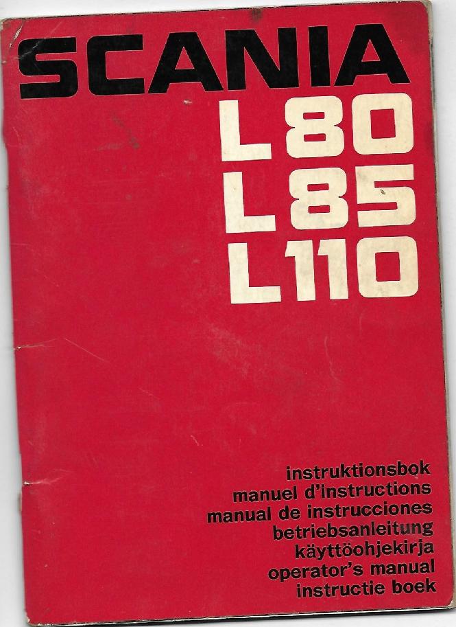1968 Scania L 80, L 85, L 110 Instruktionsbok
