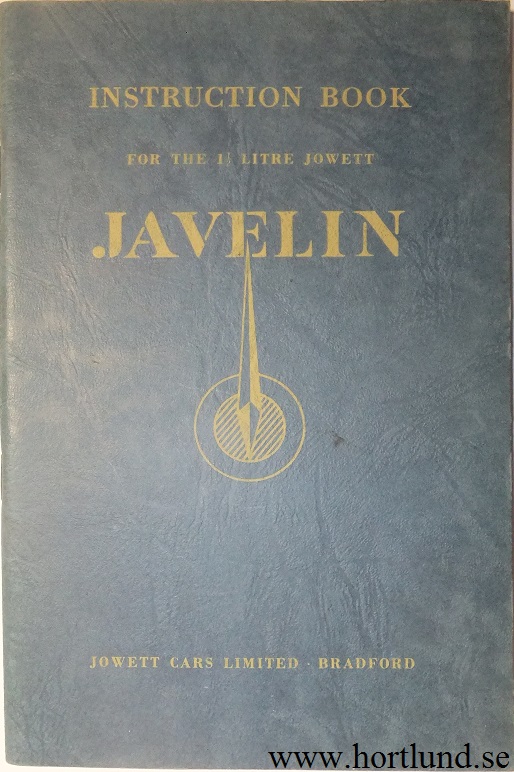 1951 Jowett Javelin Instruction Book