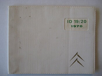1970 Citroën ID 19/20 Instruktionsbok