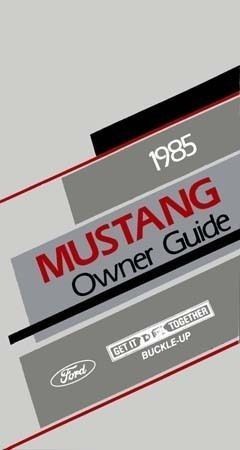 1985 Mustang Owner's Manual