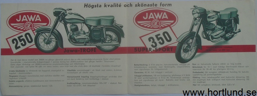 1956 Jawa broschyr - 2