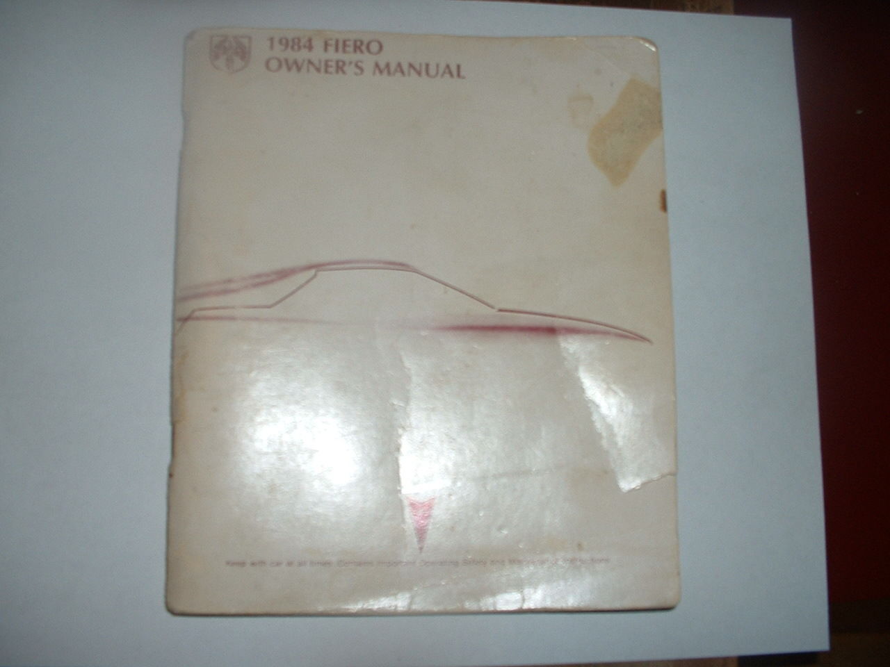 1984 Pontiac Fiero Owner's Manual