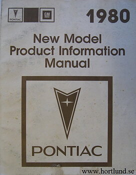 1980 Pontiac New Model Product Information Manual alla modeller