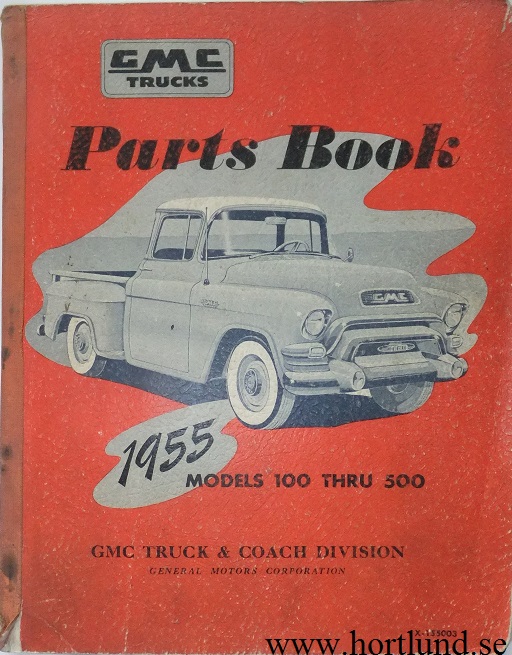 1955 GMC Parts Book Models 100 thru 500