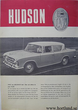 1957 Hudson Rambler Taxi broschyr svensk