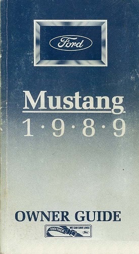 1989 Mustang Owner's Manual