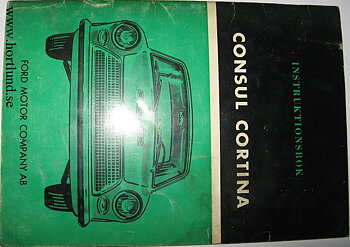 1964 Ford Consul Cortina Instruktionsbok