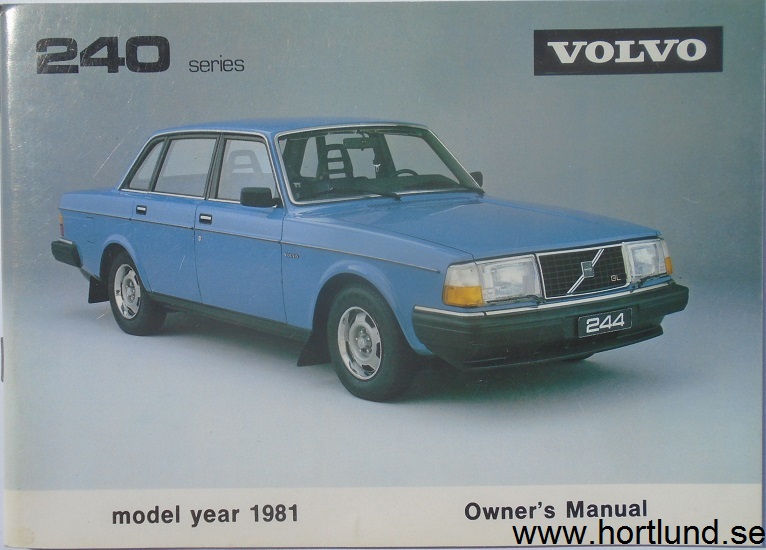 1981 Volvo 240 series Owner's Manual