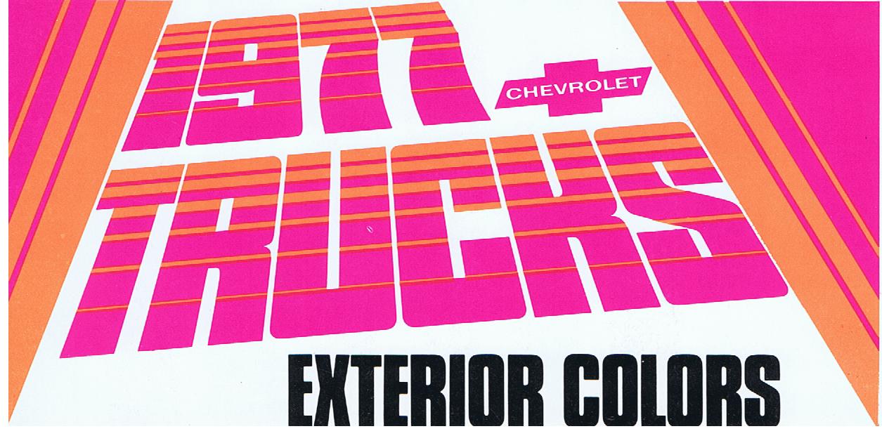 1977 Chevrolet Truck Exterior Colors