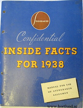 1938 Studebaker Confidential Inside Facts