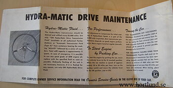1951 Pontiac instruktioner för Hydra-Matic Drive