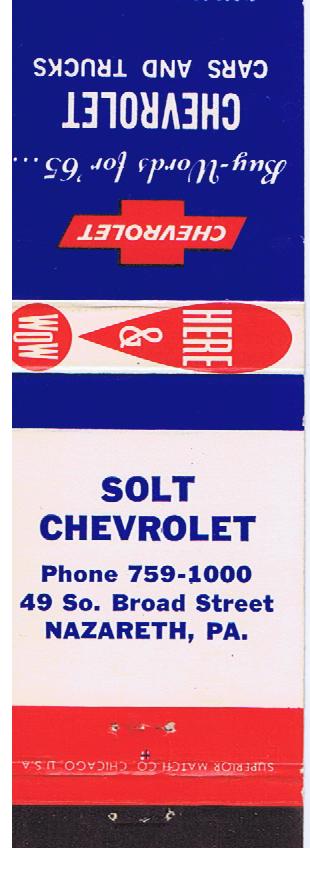 1965 Chevrolet Tändsticksplån