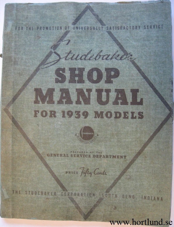 1939 Studebaker Shop Manual