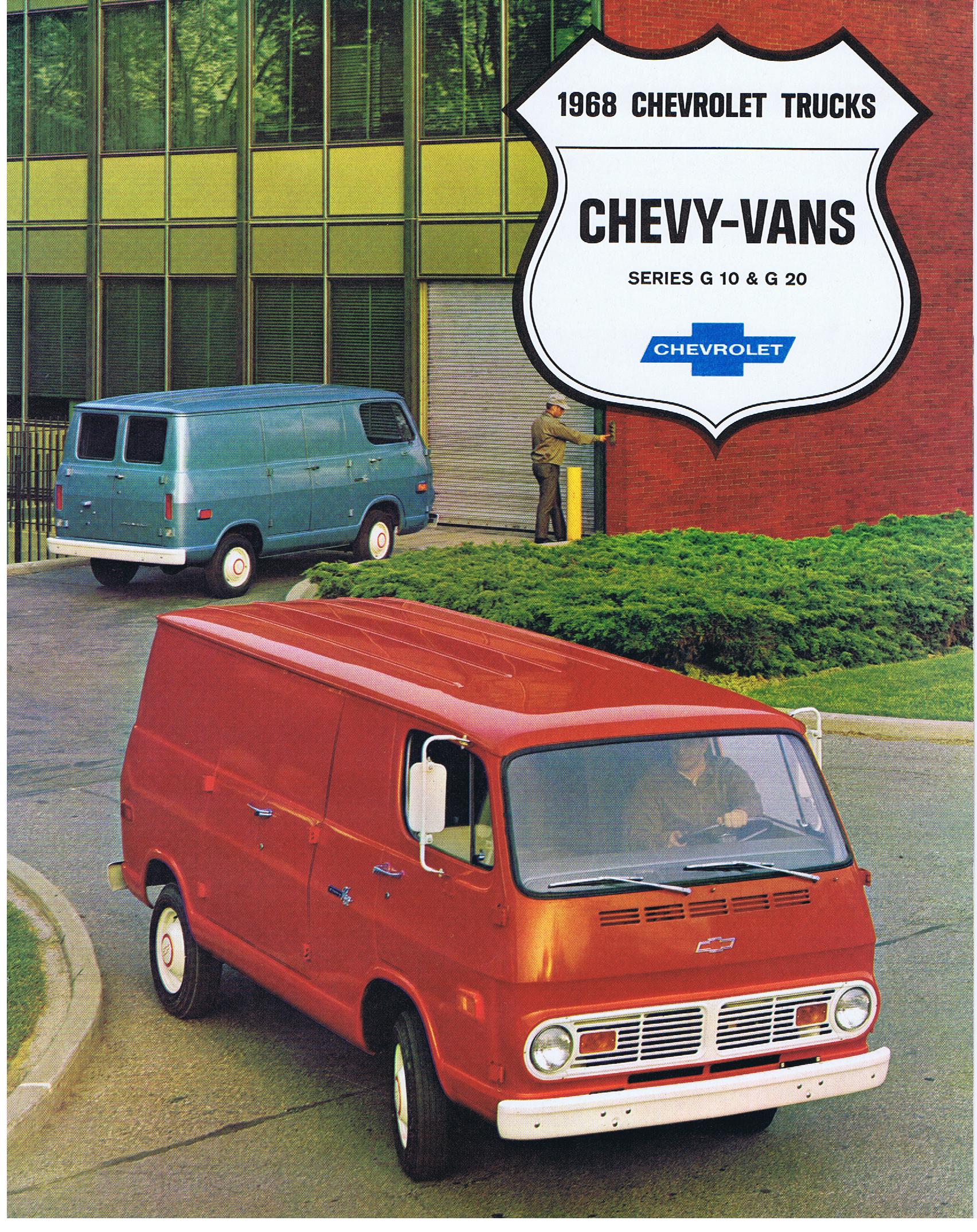 1968 Chevrolet Truck Försäljningsbroschyr CHevy Vans Series  G 10 & G 20