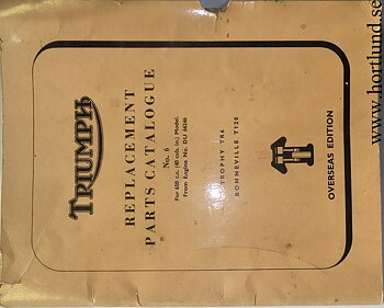 1967 Triumph Replacement Parts Catalogue No. 6