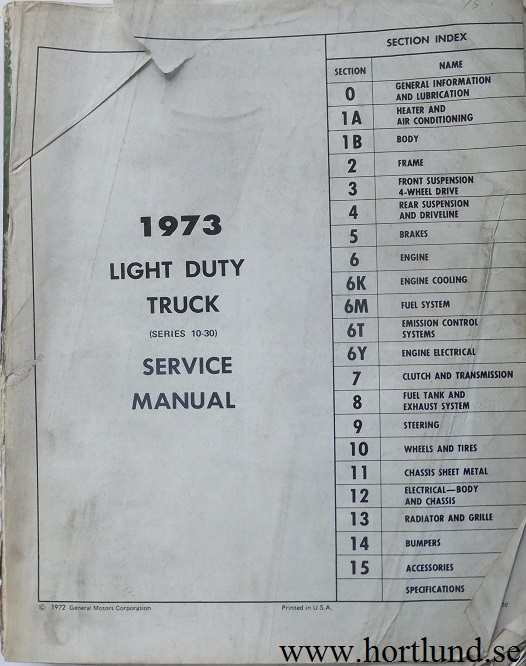 1973 GMC Truck Service Manual