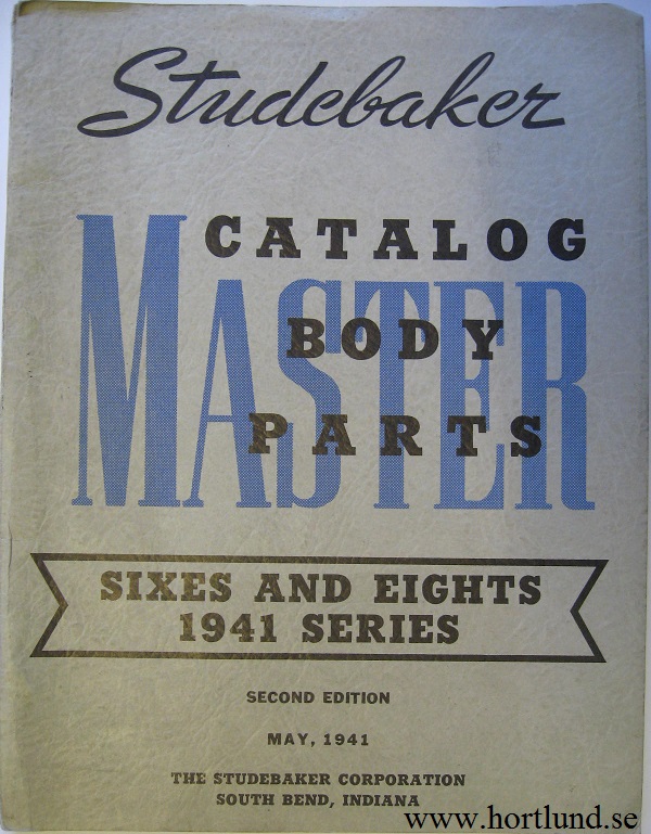 1941 Studebaker Body Parts Master Catalog