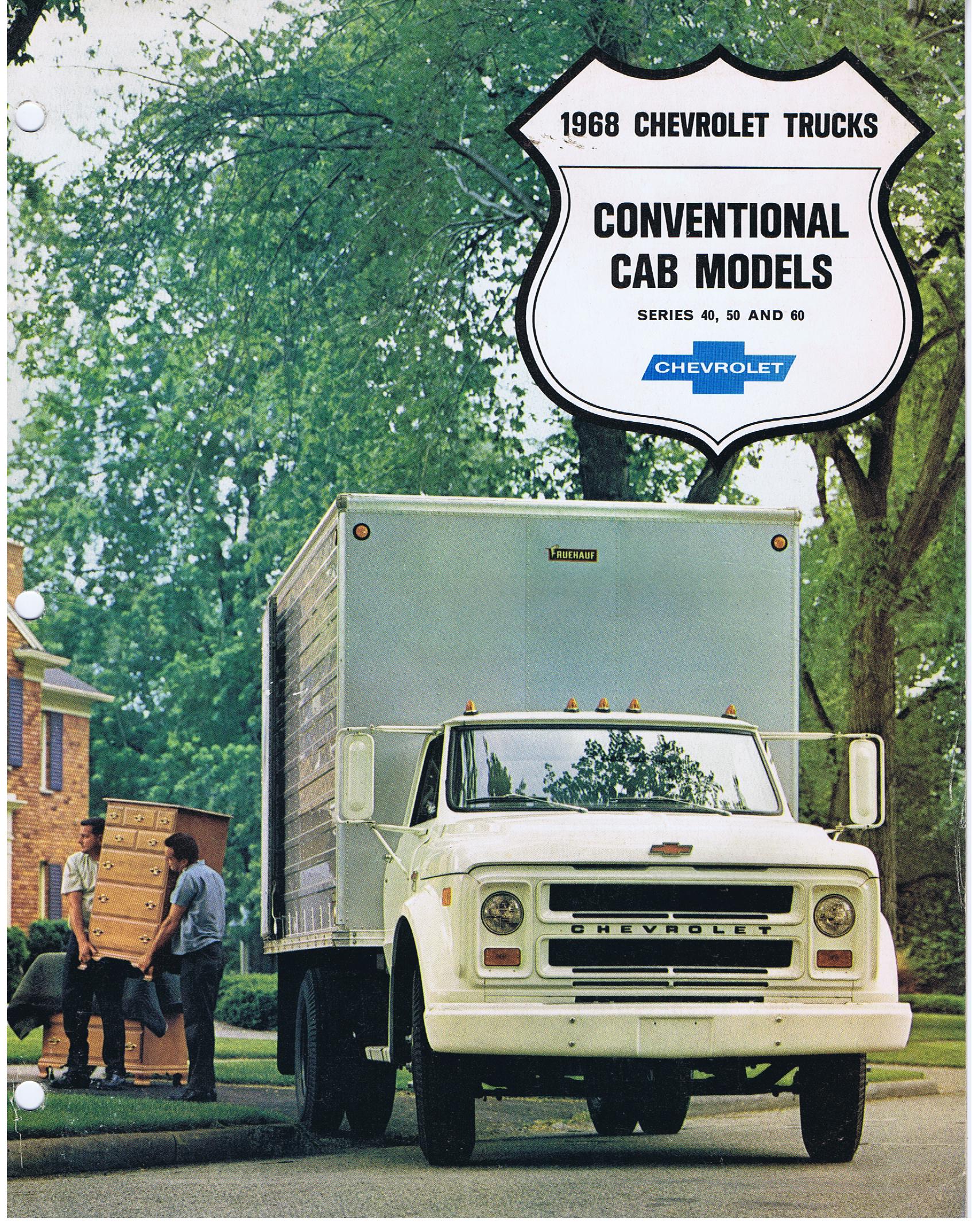 1968 Chevrolet Truck Försäljningsbroschyr Conventional Cab Models Series 40 50 & 60