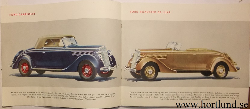 1935 Ford V8 broschyr svensk - 3