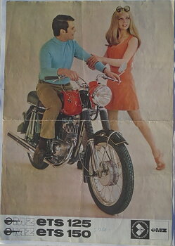 1969 MZ ETS 125/1 150/1 broschyr