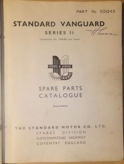 www.hortlund.se 195456 Standard Vanguard Series II Spare Parts Catalogue