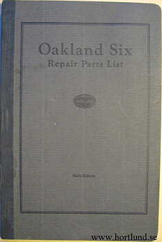 1926 Oakland Model 6-54 Repair Parts List Sixth Edit.